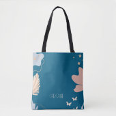 Sac à main élégant bleu boho chic pour femmes (Devant)