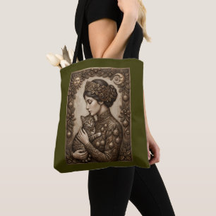 Sac à main élégant de Noël chat dame victorienne v