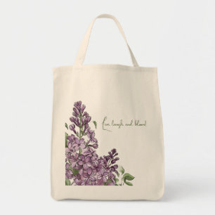 Sac à main élégant en toile fleurie de lilas viole