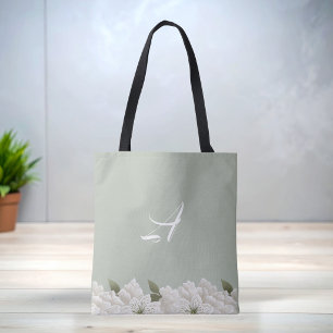 Sac à main élégant en vert sauge avec dentelle flo