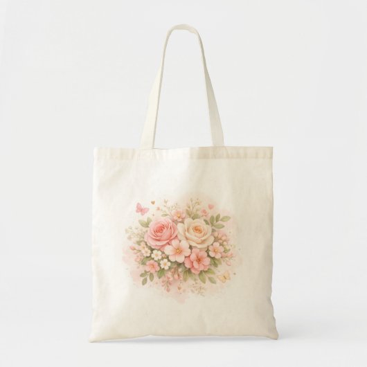 Sac à main élégant fleuri pastel (Devant)