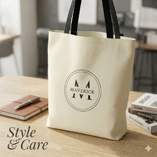 Sac à main élégant personnalisé avec initiale pour
