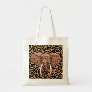 Sac à main éléphant tribal sépia