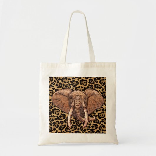 Sac à main éléphant tribal sépia (Devant)