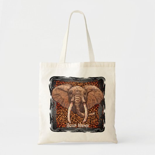 Sac à main éléphant tribal sépia (Devant)
