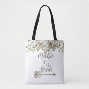 Sac à main en aquarelle botanique pour la mère de 