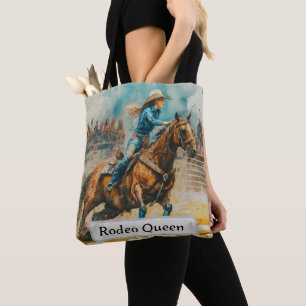 Sac à main en aquarelle Cowgirl reine de rodéo de