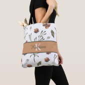 Sac à main en aquarelle florale monogrammée (De près)