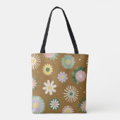 Sac à main en art floral violet doux (Dos)
