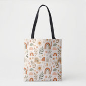 Sac à main en coton fleuri arc-en-ciel boho terrie (Devant)