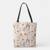 Sac à main en coton fleuri arc-en-ciel boho terrie (Dos)
