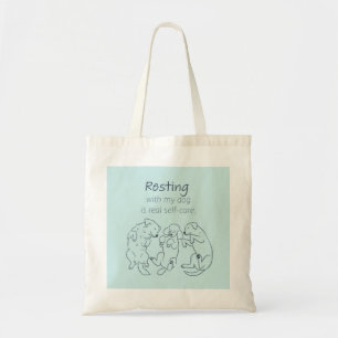 Sac à main en coton pour maman de chien - Repos av