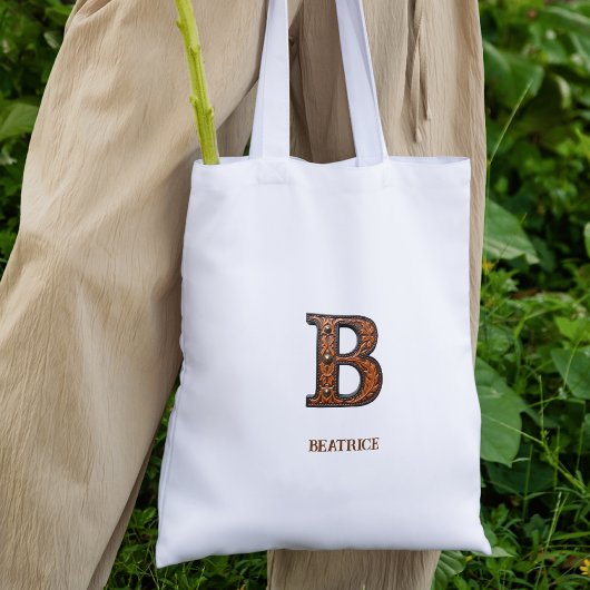 Sac à main en cuir western avec monogramme initial