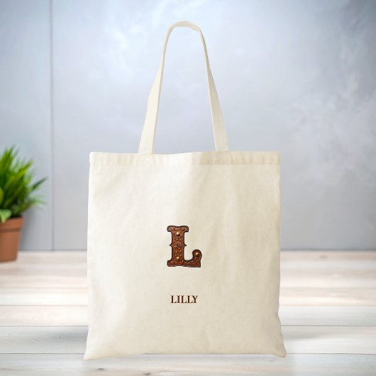 Sac à main en cuir western avec monogramme initial