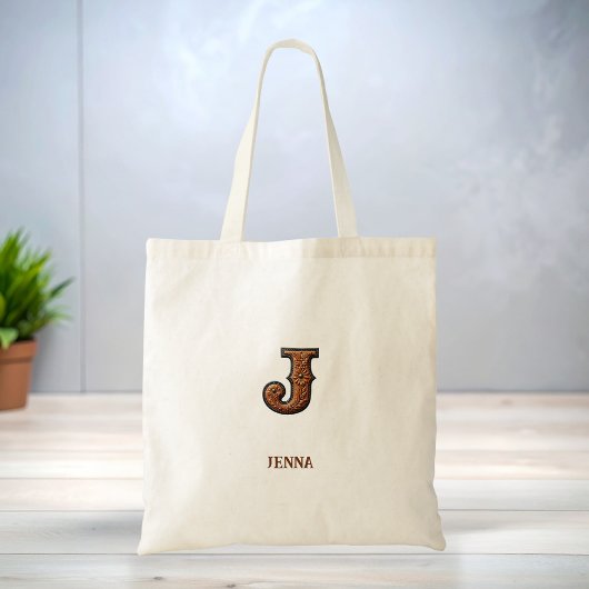 Sac à main en cuir western avec monogramme initial