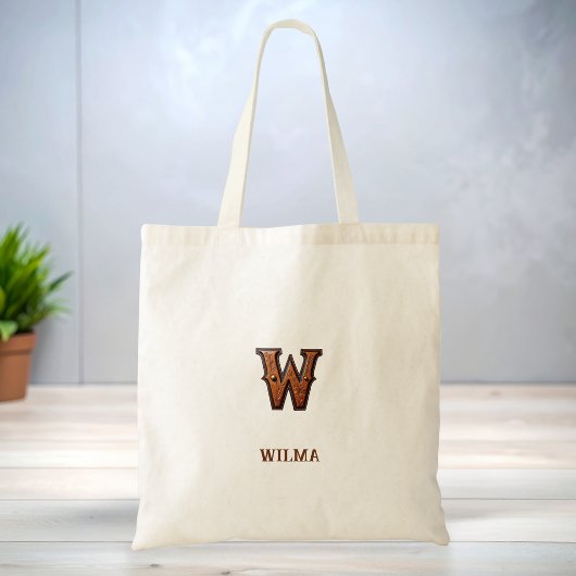 Sac à main en cuir western avec monogramme initial