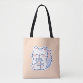 Sac à main en forme de chat mignon Kawaii Boba Bub (Devant)