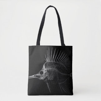 Sac à main en forme de squelette de poisson gothiq