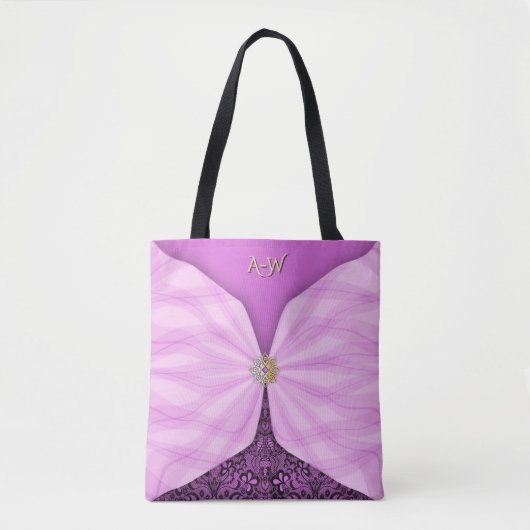 Sac à main en illusion de textile rose orchidée av (Devant)