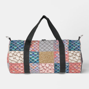 Sac à main en mosaique licorne sirène monogramme