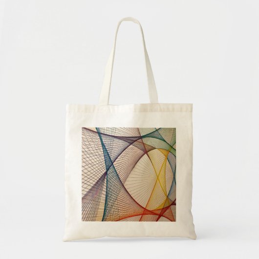 Sac à main en toile abstraite géométrique (Devant)