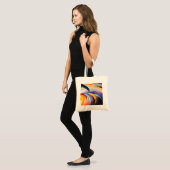 Sac à main en toile avec art abstrait stylé (Devant (modèle))
