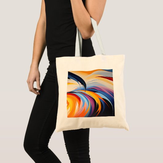 Sac à main en toile avec art abstrait stylé (Devant (produit))