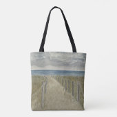 Sac à main en toile avec art de plage (Dos)