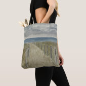 Sac à main en toile avec art de plage (De près)