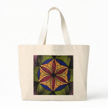 Sac à main en toile mandala de fleurs géométriques