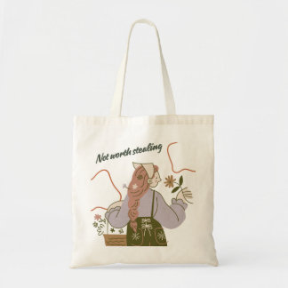 Sac à main en toile "Pas la peine de voler" avec u