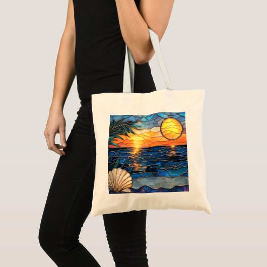 Sac à main en verre teinté Sunset Ocean (Devant (produit))