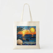 Sac à main en verre teinté Sunset Ocean (Devant)