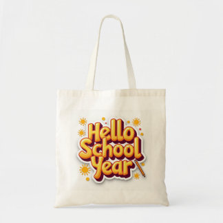 Sac à main enseignant soleil éclatant rétro « Bonj