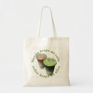 Sac à main esthétique "Matcha & Coffee" à cœur gro