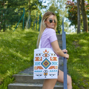 Sac à main ethnique tribal à motif mondial