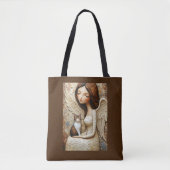 Sac à main fantaisiste Chat de Noël et Dame d'hive (Devant)