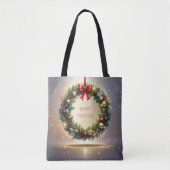 Sac à main festif de Noël Couronne de fête (Devant)
