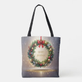 Sac à main festif de Noël Couronne de fête (Dos)