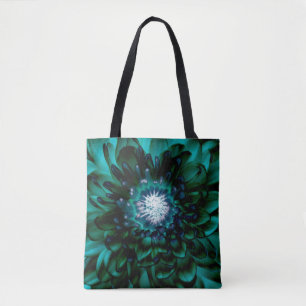 Sac à main fleur bleu aqua profond