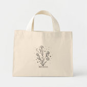 Sac à main Fleur Céleste Noire Accessoire de Style (Devant)