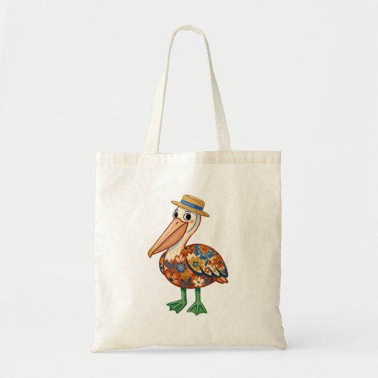 Sac à main fleuri vintage Pélécan (Devant)