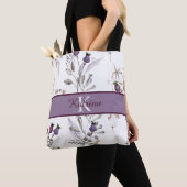 Sac à main floral aquarelle monogrammé (De près)