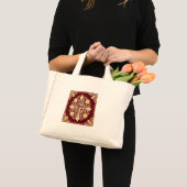 Sac à main floral arabesque cramoisi (Devant (produit))