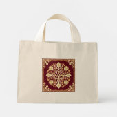 Sac à main floral arabesque cramoisi (Dos)