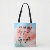 Sac à main floral avec verset de la Bible (Devant)