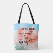 Sac à main floral avec verset de la Bible (Dos)