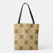 Sac à main floral beige et vert (Dos)