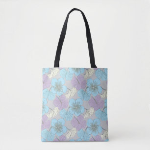 Sac à main floral bleu pastel