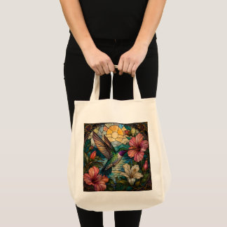 Sac à main floral coloré en verre teinté de colibr